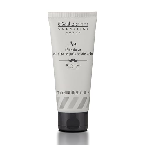 SALERM - After Shave for Men - Homme Barber Line - 100 ml - Transparent Hydrating Gel for Post-Shave - Protects Skin - Weakens Beard Growth