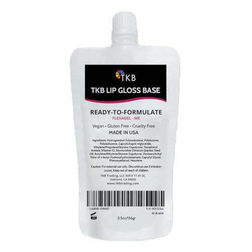 TKB Lip Gloss Base Flexagel - Clear, High Shine, Vegan