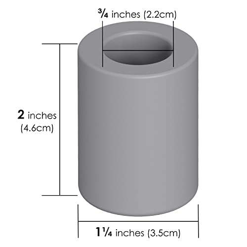 Linkidea 2 Pack Safety Razor Stand - Opening Dia 0.8" (2.2cm) Diatomite Men's Shaving Holder for Bathroom Countertops, Compatible With Vikings, Merkur Double Edge Safety Razor (Grey)