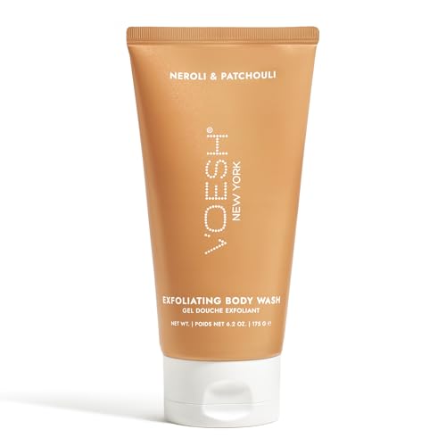 VOESH Sugar Scrub & Exfoliating Body Wash with Plant-Derived AHAs & Vegan Probiotics, K-Beauty Korean Skincare - Neroli & Patchouli