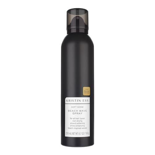 Kristin Ess Hair Soft Shine Beach Wave Hair Spray for Soft Texture + Shine, Non-Drying, Wavy Hair Styling Product, 6.7 oz