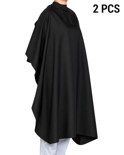 IFAMIO 2 Pack Barber Capes 59x47in Nylon Hairdressing Cape with Snap Closure