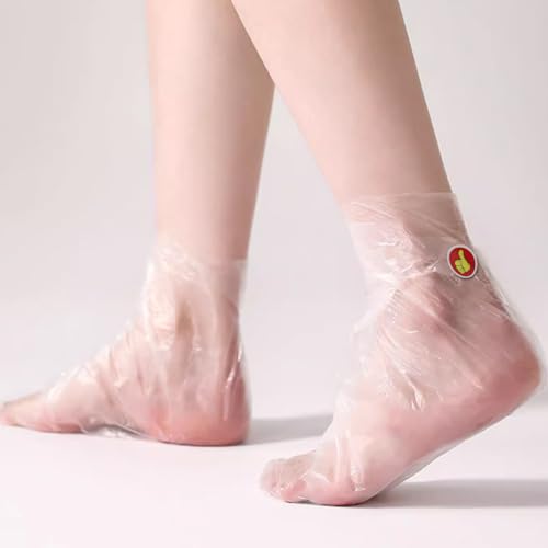 Disposable Paraffin Wax Bath Liners - Plastic Foot Covers, 200 Count