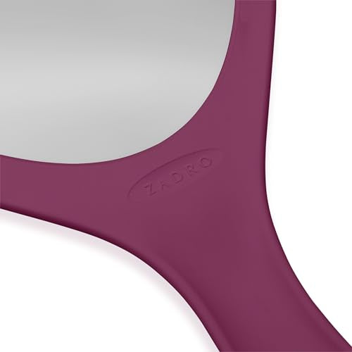Zadro Salon Professional 10x19 Magenta Large Distortion-Free Hand Mirror with Handle