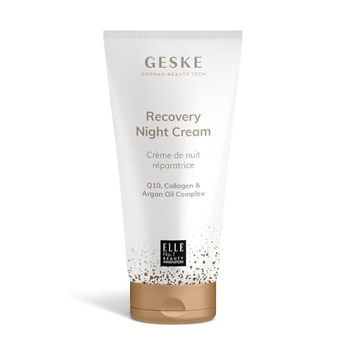 GESKE Recovery Night Cream | Q10 Cream with Collagen & Argan Oil | Moisturizing, Anti-Wrinkle Night Cream | Vegan Formula | Complements SmartAppGuided¢â Devices | For Men, Women & All Genders