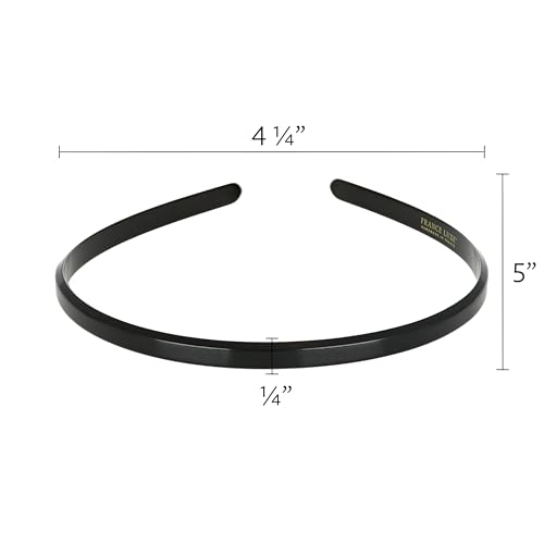 Navy Blue Headband for Women, 1/4" Ultracomfort Thin Plastic Headband, Nacro Ocean, Flexible, No Slip Gentle Teeth, All-Day Hold | France Luxe