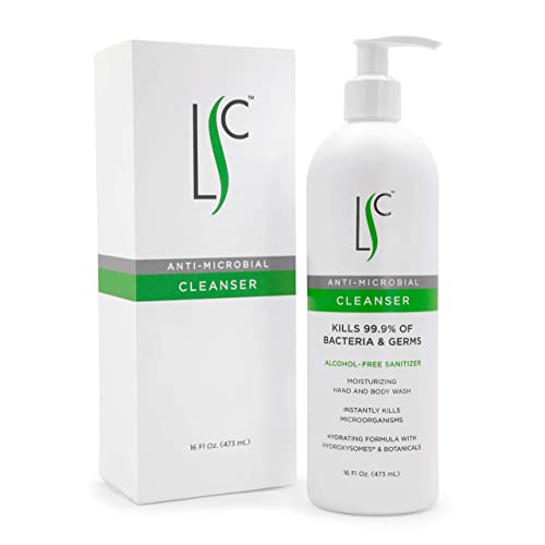 Hand and Body Wash Cleanser for Adults and Children With Sensitive Skin, Unscented, Sanitizing Foaming Gel (16 Ounce Bottle)