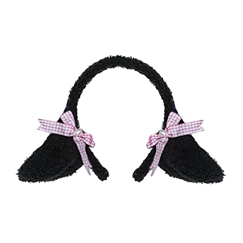 LittleLuluda Cute Lamb Ears Hair Band with Bowknot Sheep Headband Fancy Dress Cosplay Costume