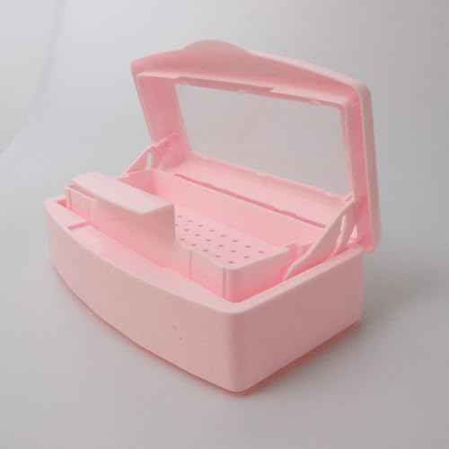 Nail Tool Sterilizer Box, Plastic Sterilization Tray for Tweezer, Eyelash Extensions, Hair Salon, Nail Implement for Esthetician