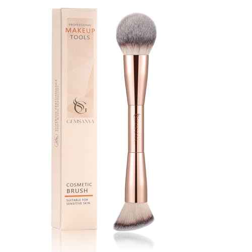 Foundation Brush & Concealer Brush - Multi-Use Dual Ended Makeup Contour Brush for Cream, Liquid, Powder