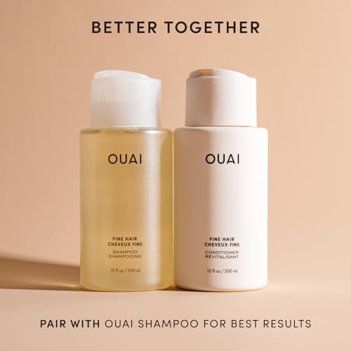 OUAI Fine Hair Conditioner Refill - Volumizing Conditioner Made with Keratin, Biotin and Chia Seed Oil - Adds Softness, Bounce and Volume - Free from Parabens, Sulfates, and Phthalates (32 Oz)