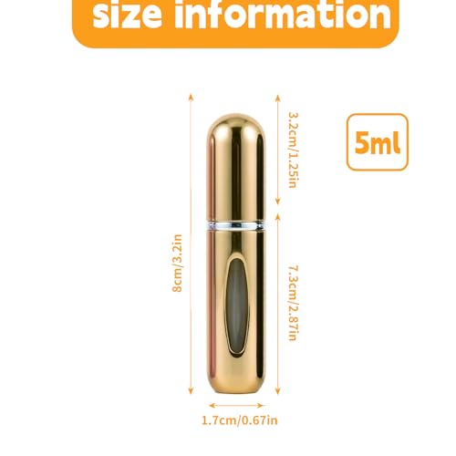 5ml Refillable Travel Perfume Atomizer - 4 Pack