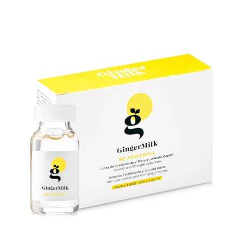 Hair Growth Ampoule with Biotin & Ginger | Controls Hair Loss, Stimulates Scalp & Strengthens Roots | BE Powerful by Ginger Milk | 3-Pack (0.5 fl oz ea)
