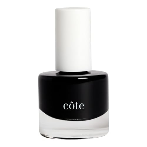 Cote Beauty Raven Black Nail Polish - Vegan & Long Lasting 0.27 Fl Oz