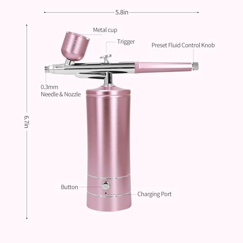 Wireless Airbrush Kit with Air Compressor – Nail Art, Makeup & Painting