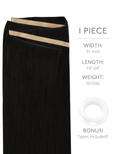 Tape in Hair Extensions Human Hair Remy 24'' Jet Black