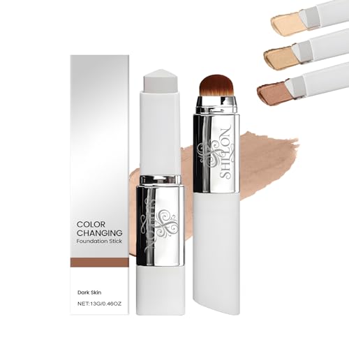 Color-Changing Foundation Stick with Brush - Medium to Full Coverage