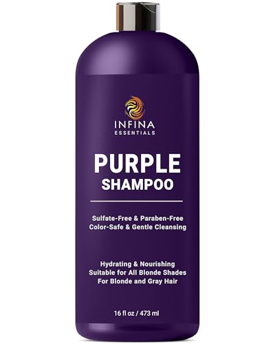 Purple Shampoo for Blondes & Gray Hair - Sulfate Free, 16 oz