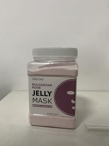 YMEYFAN Jelly Mask for Facial Professional - Bulgarian Rose Smooth Face Mask Skin Care, Hydrated Nourished Hydro Jelly Mask Powder, Gel Peel Off Mask for DIY Spa Salon, 17.6Fl Oz