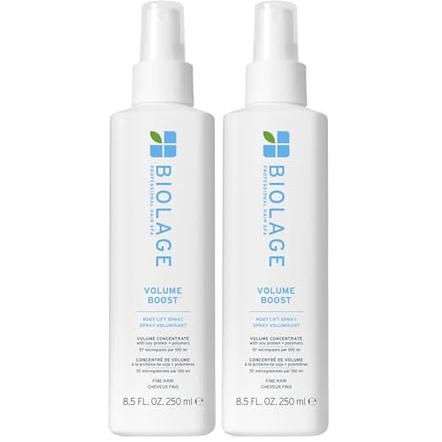 Biolage Volume Boost Volumizing Spray - Adds Bounce,Movement & Fullness,Root Lift Spray for Fine Hair,Soy Protein & Polymers,Paraben-Free-& Vegan,8.4 Fl Oz,(Pack of 2)