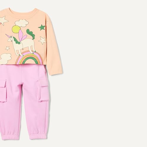 Amazon Essentials Girls Long Sleeve T-Shirt & Pants Set