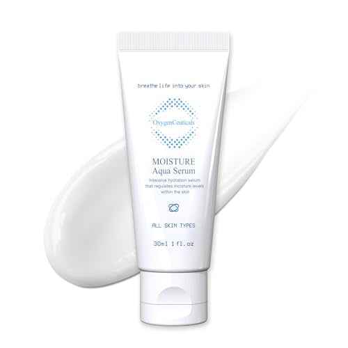 OxygenCeuticals Moisture Aqua Serum ? Deep Hydrating & Moisturizing Serum with Hyaluronic Acid & Jojoba Oil, Non-Irritating Formula suitable for Dry, Oily & Acne-Prone Skin. 1.01 fl.oz (30ml)