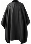 Black 1-Pack Waterproof Hair Cutting Cape with Adjustable Snap Closure - 47x55 Inches
