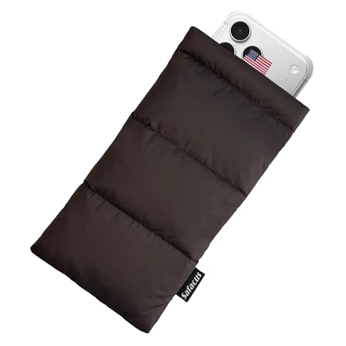 SAFACUS Brown Thermal Phone Case - Outdoor Insulated Pouch for iPhone & Galaxy