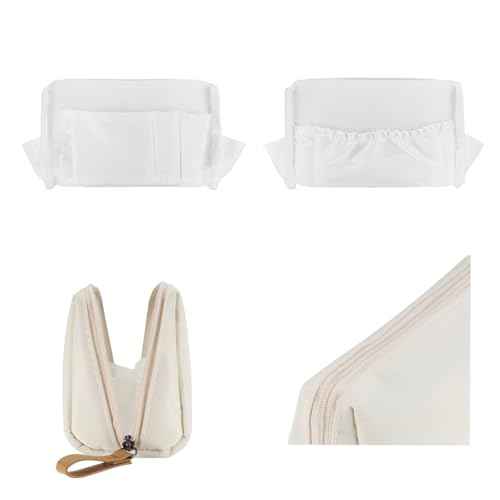 Small Makeup Bag for Purse Portable Waterproof Cosmetic Bag Travel Makeup Pouch for Women (Beige)