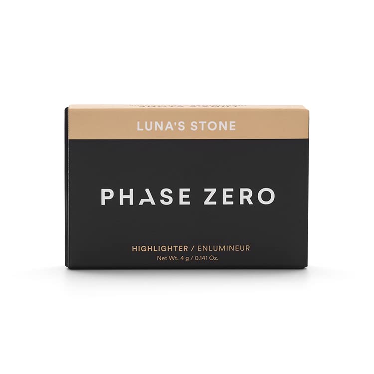 Phase Zero Makeup Powder Highlighter - "Luna's Stone" - 4g / 0.141oz - For a Long Lasting, Natural, Radiant Glow