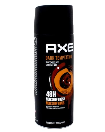 AXE Dark Temptation Body Spray for Men, 48H Odour Protection (4 oz, 2 Pack)