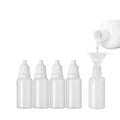 15ml Refillable Plastic Dropper Bottles Set with Funnel - Leak-Proof Travel Containers for Eye & Personal Care