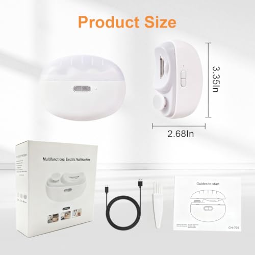 Upgraded 3-in-1 Electric Nail Clipper with LED Light - Easy Operation for Seniors & Kids