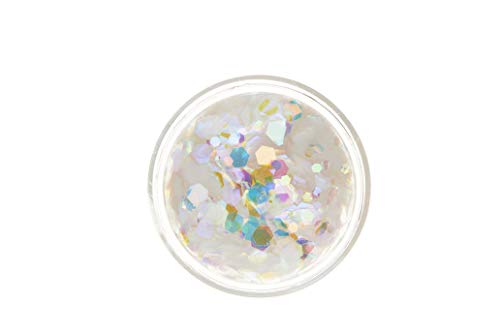 Moon Glitter Iridescent Chunky Cosmetic Glitter White 0.10oz