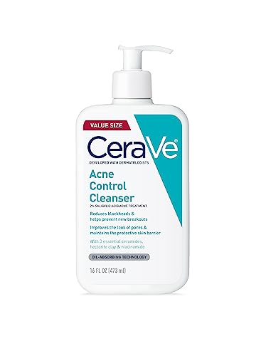 CeraVe Acne Control Cleanser | 2% Salicylic Acid Foaming Face Wash