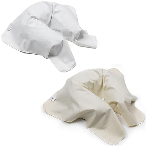 10 Pack Body Linen Organic Cotton Flannel Draped Face Cradle Covers Made in The USA. Thick, Soft, Large and no Lines on Clients Forehead. Faster Changing Between Clients ? White