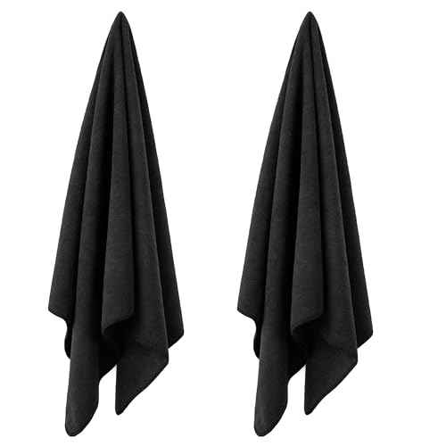 POLYTE Professional Quick Dry Lint Free Microfiber Hair Drying Salon Towel, 20 x 40 in, 2 Pack