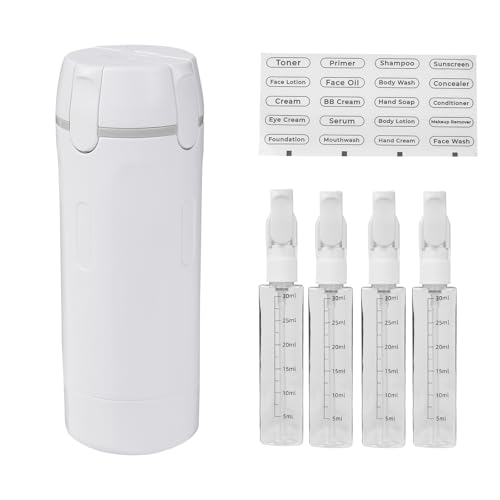 4-in-1 Travel Dispenser Bottle Set - Leak Proof & Refillable