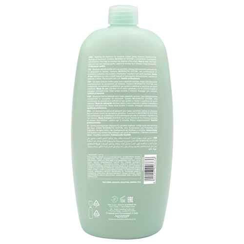 Alfaparf Milano Semi Di Lino Scalp Relief Low Shampoo for Sensitive Skin - Sulfate Free Shampoo - Soothes, Brings Comfort and Hydrates - Itch Relief - Professional Salon Quality