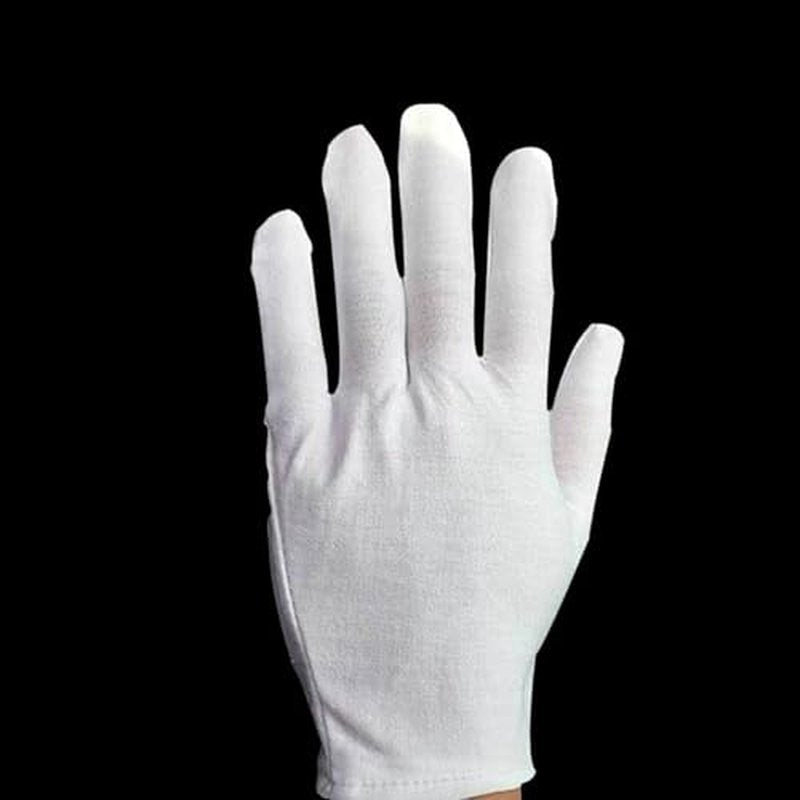 12 Pairs White Cotton Gloves for Eczema, Dry Hands & Spa