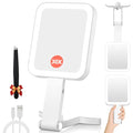 GOMIPURU 30X Double-Sided Magnifying Travel Mirror with Light