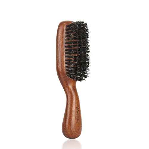 Hair Brush for Men- Slick Back Hair Brush - Boar Bristles Brush for Fine Thin Medium Hair, Nature Boar Hairbrush for Beard Styling