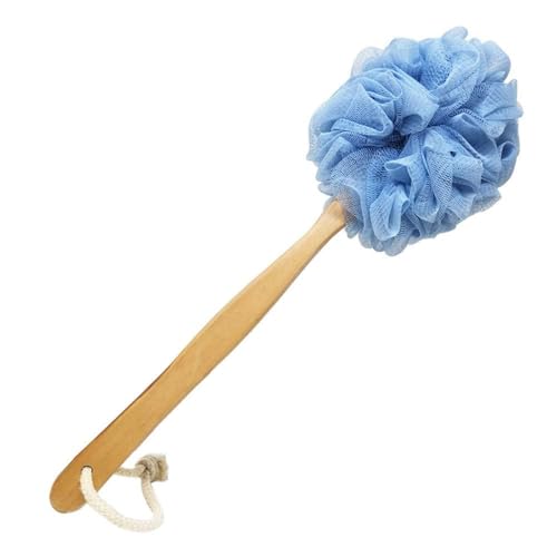 Long Handle Back Scrubber Brush with Loofah Sponge