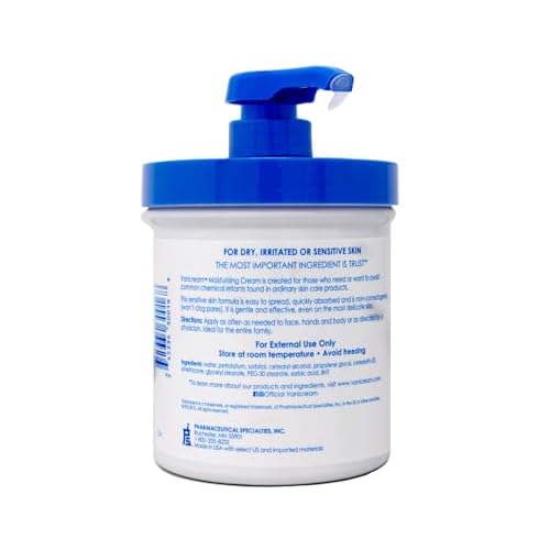 Vanicream Moisturizing Skin Cream with Pump Dispenser, 1 Pound