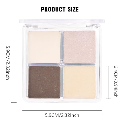 Nude Eyeshadow Palette - 4 Shades Matte & Shimmer