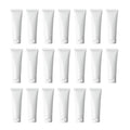 erioctry 20PCS 100ml/3.4oz Plastic White Empty Refill Cosmetic Packing Bottle Jars with Flip Cover Makeup Water Cleanser Shower Gel Emulsion Lotion Liquid Sample Storage Container