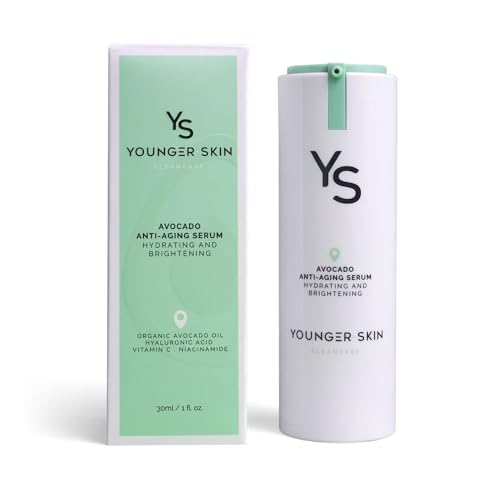 Avocado Anti-Aging Serum - Hydrating, Brightening, Wrinkle Reducer, Facial Skincare - Organic Avocado Oil, Vitamin C, Hyaluronic Acid, Niacinamide - 30ml