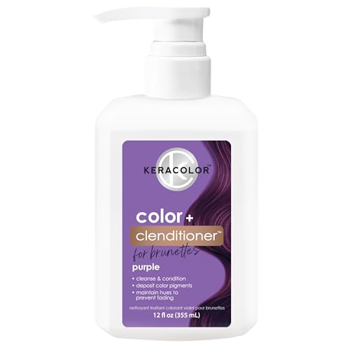 Keracolor Color + Clenditioner 3-in-1 Semi-Permanent Hair Dye, 12 Fl Oz