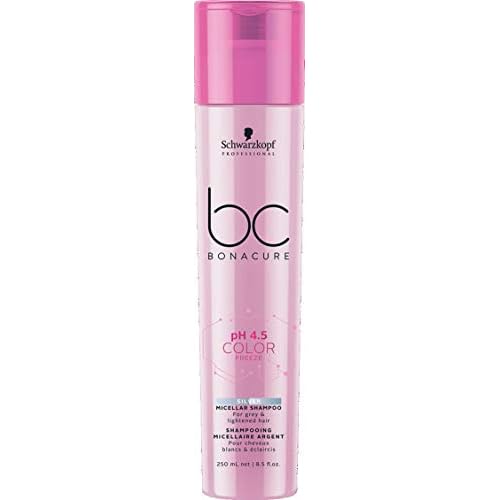 Schwarzkopf BC Bonacure pH 4.5 Color Freeze Silver Micellar Shampoo 8.5 Ounce / 250 Milliliters