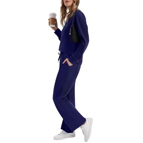 WIHOLL Lounge Sets for Women 2 Piece Travel Vacation Outfits Fall Sweatsuit Tracksuit